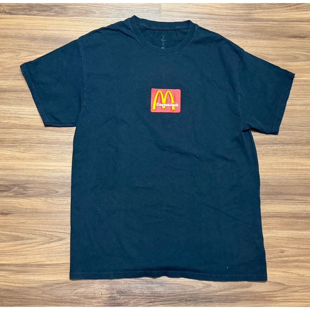 Cactus Jack x Travis Scott McDonalds Sesame II Crew T-Shirt Black Men's Sz M